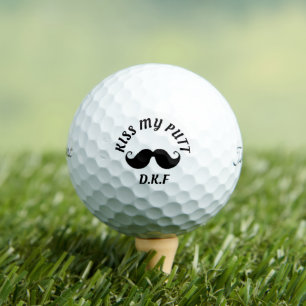 Golfbälle mit Personalisiertem Text "Kiss my putt"
