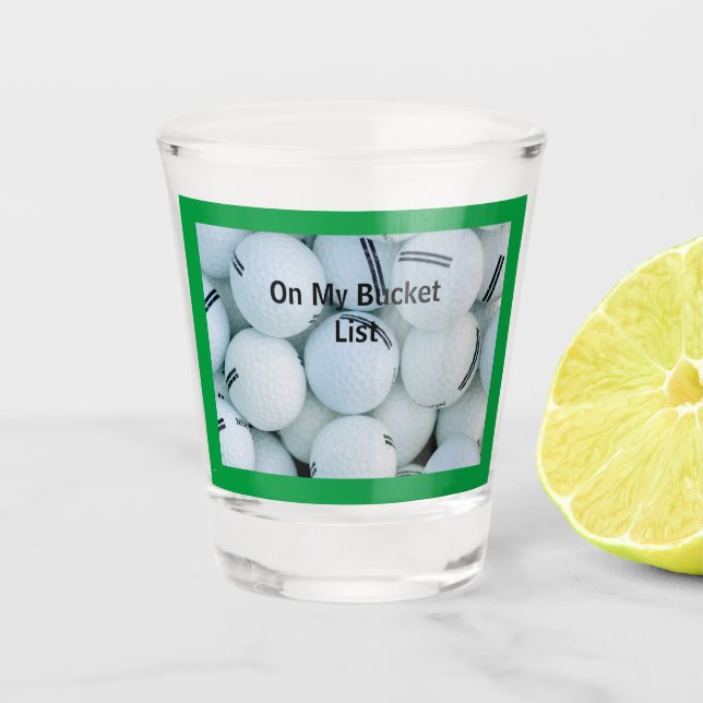 Golfbälle, Shotglas Schnapsglas (Vorderseite)