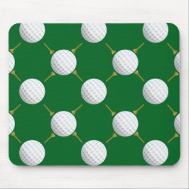 Golfbälle und T-Shirts auf Green Mousepad
