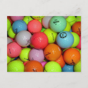 Golfbälle und weitere Golfbälle Postkarte
