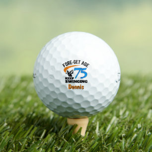 Golfbälle zum 75. Geburtstag Lustiges Geschenk Bla