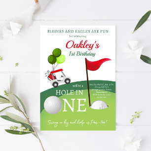 Golfcart-Geburtstagsfeier-Einladung Einladung