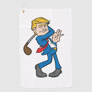 Golfclub-Durchschwung Präsidenten-Trump Golfhandtuch