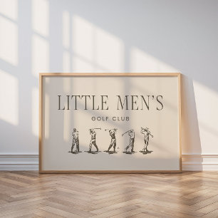 Golfclub für kleine Männer Vintage-Wandkunst Poster