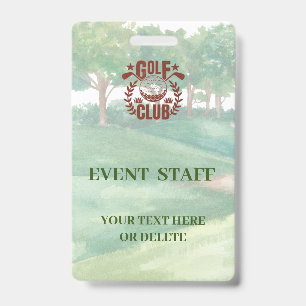 Golfclub-Ligaphotologo Event-Staff Ausweis