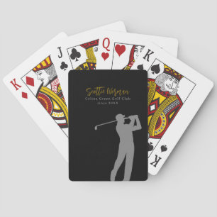 Golfclub-Spieler   Mann spielt Golf schwarz Spielkarten