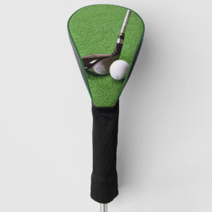 Golfclub und Ball auf grünem Untergrund Golf Headcover