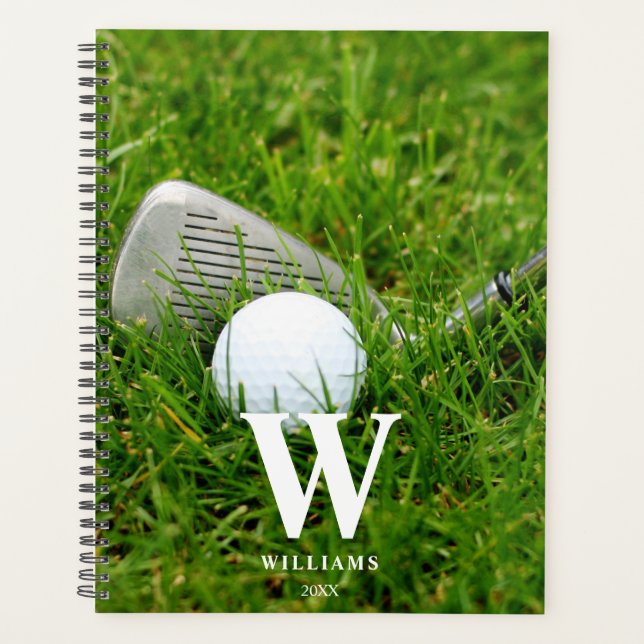Golfclub und Ball Personalisiert Planer (Vorderseite)