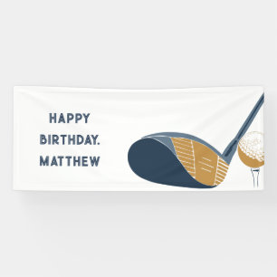 Golfclub und Ball Personalisierte Golfer Geburtsta Banner