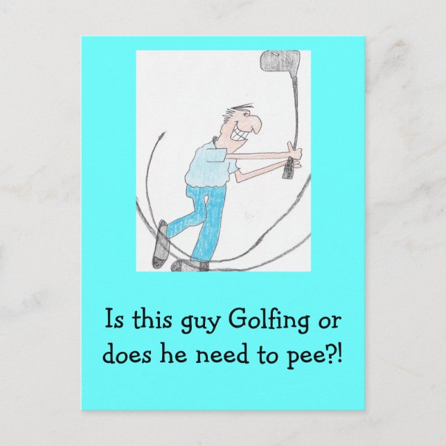 Golfdilema Postkarte (Vorderseite)