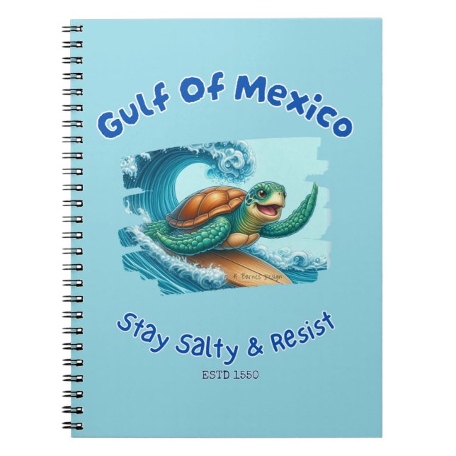 Golfe du Mexique Restez salé et résistez au Carnet (Devant)