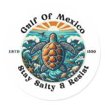 Golfe du Mexique Restez Salé & Résiste Stickers #2