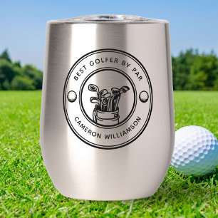 Golfen bei Sonnenschein Bewundernswertes Golfer Pa