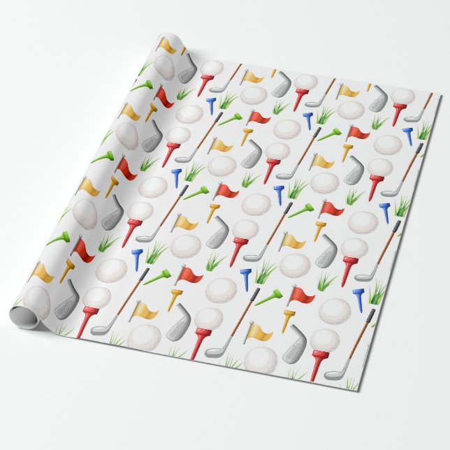 Golfen  geschenkpapier (Ungerollt)