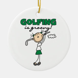 Golfen ist Groovy Keramik Ornament