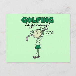 Golfen ist Groovy Postkarte