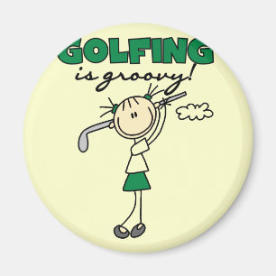 Golfen ist Groovy T-Shirts und Geschenke Magnet