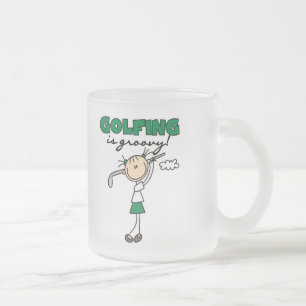 Golfen ist Groovy T-Shirts und Geschenke Mattglastasse