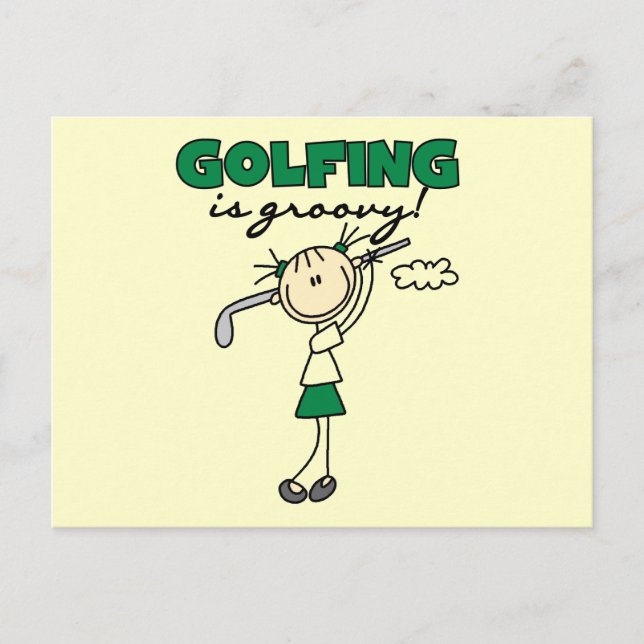Golfen ist Groovy Tshirts und Geschenke Postkarte (Vorderseite)