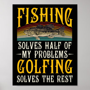 Golfen löst den Rest meiner Probleme Angel-Hob Poster