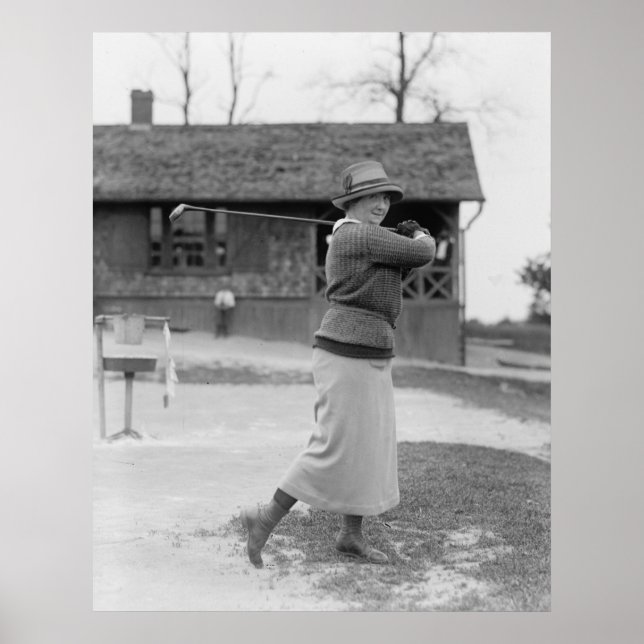 Golfen von Frauen, 1920er Poster (Vorne)