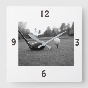 ***GOLFEN VON LET*** KLICKEN QUADRATISCHE WANDUHR