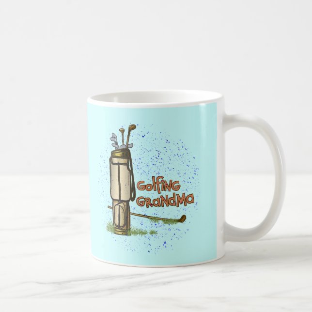 Golfende Oma Kaffeetasse (Rechts)