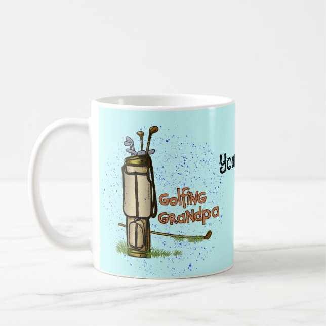 Golfende Opa-Tasse Kaffeetasse (Links)