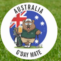 Golfender Papa Australischer Wombat
