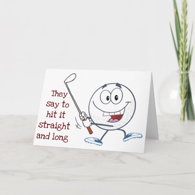 GOLFER**40. GEBURTSTAG** HIT STRAIGHT/LANG KARTE (Vorderseite)