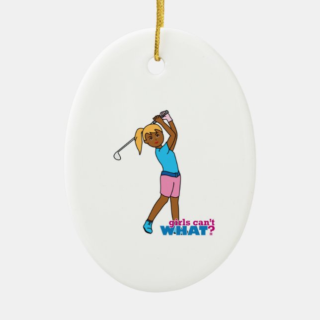 Golfer 4 keramik ornament (Vorne)