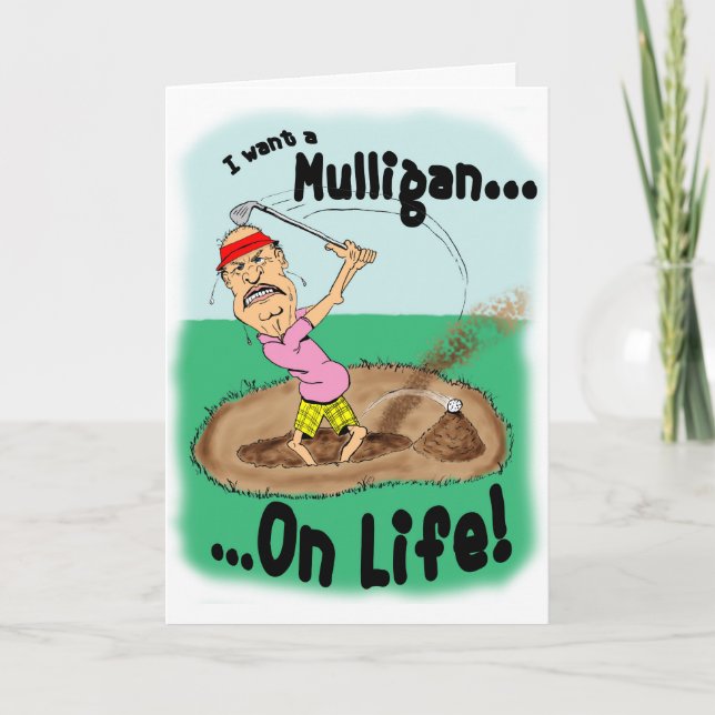 Golfer abgespalten karte (Vorderseite)