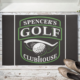 Golfer ADD NAME Pro Golf Player Club Clubhaus Fußmatte