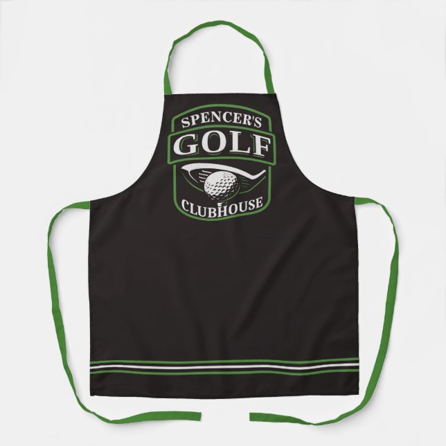 Golfer ADD NAME Pro Golf Player Club Clubhaus Schürze (Vorderseite)
