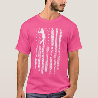 Golfer American USA Flag Golf Golfspielen Lover T-Shirt