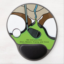 Golfer auf dem grünen Gel Mousepad personalisieren