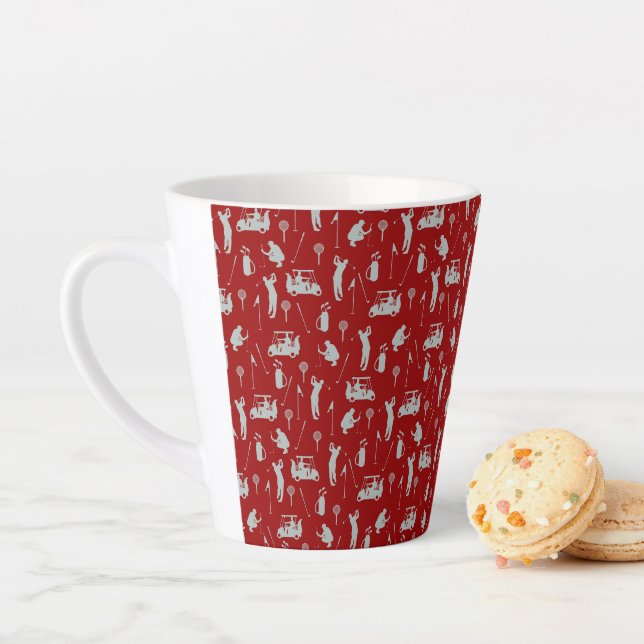 Golfer auf Red Coffee Tasse zum Thema Taschenkarre (Beispiel)
