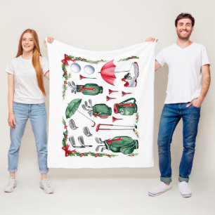 Golfer-Ausstattung Weihnachtsdekoration Fleecedecke