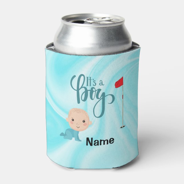 Golfer Baby Boy für Babydusche Party Dosenkühler (Kanne Vorderseite)
