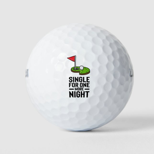 Golfer Bachelor Party Single noch eine Nacht Golfball (Vorderseite)