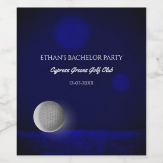 Golfer-Bachelor-Partyplatz Weinetikett