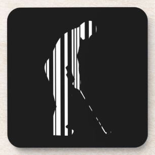 GOLFER BAR CODE Golf Golfen Sportmuster Design Untersetzer