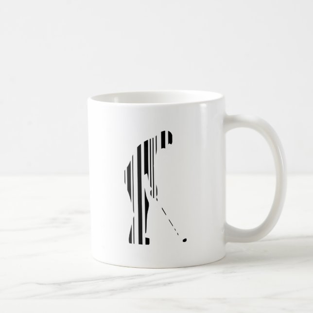 GOLFER BAR CODE Golf Golfsport Design Kaffeetasse (Rechts)
