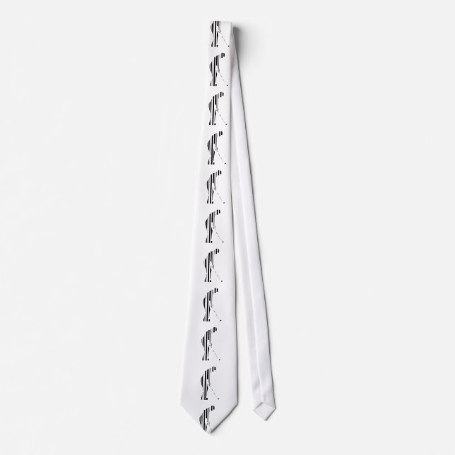 GOLFER BAR CODE Golf Golfsport Design Krawatte (Vorderseite)
