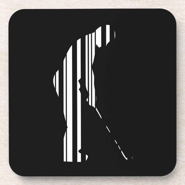 GOLFER BAR CODE Golf Golfsport Design Untersetzer (Vorderseite)