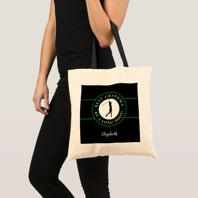Golfer Best Oma für ihren Niedlichen Black Green G Tragetasche (Vorderseite (Produkt))