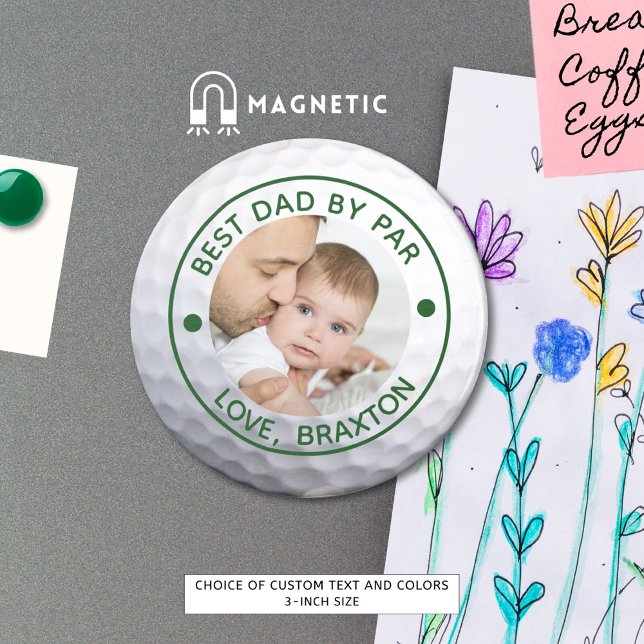 Golfer BEST VATER BY PAR Foto Personalisiert Magnet (Von Creator hochgeladen)