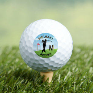 Golfer Best Vater Individuelle Name 3-D Monogramm Golfball