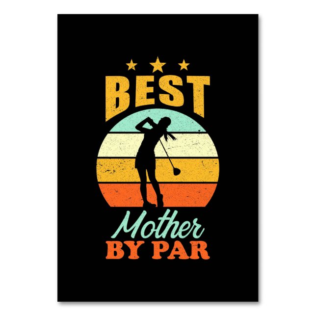 Golfer beste Mutter nach Par Tischnummer (Vorderseite)