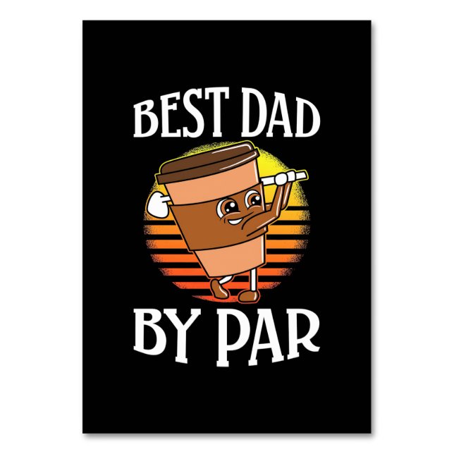 Golfer bester Vater nach Par Tischnummer (Vorderseite)